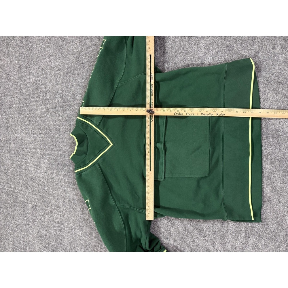 Adidas Ivy Park Sweatshirt Womens Small Green Raglan Crewneck Logo Sleeve Fleece - Picture 2 of 12